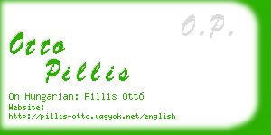 otto pillis business card